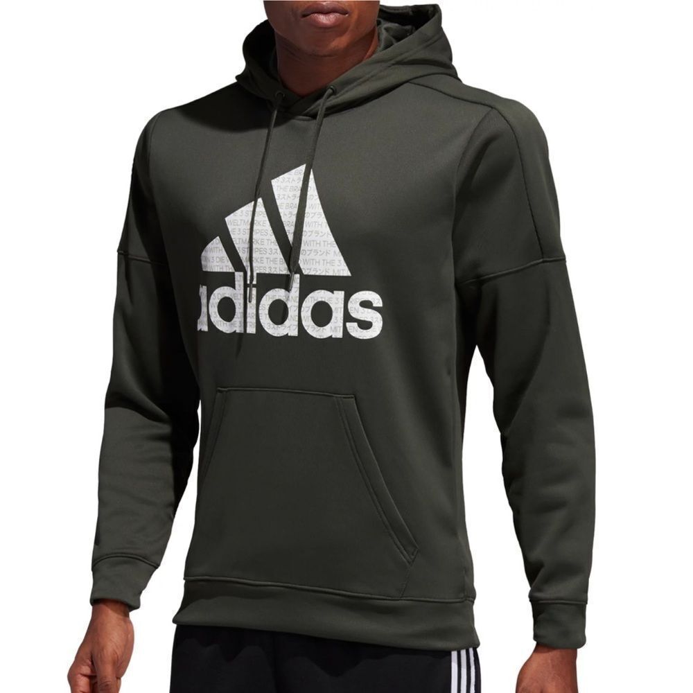 Adidas Men's Forest Green Hoodie
